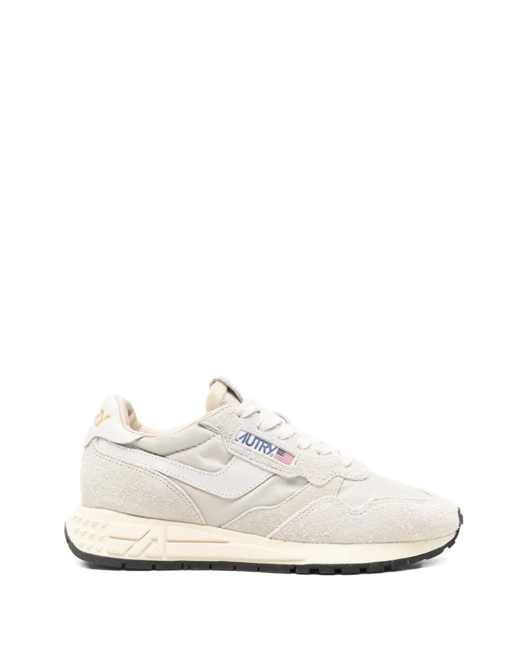 Autry White Reelwind Leather Panelled Sneakers