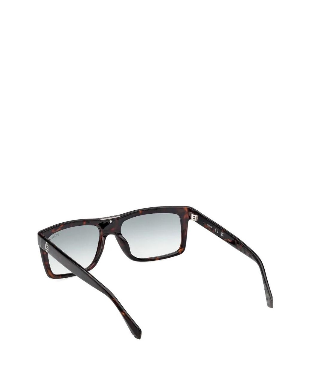 Guess Brown Tortoiseshell-Effect Rectangle-Frame Sunglasses for men