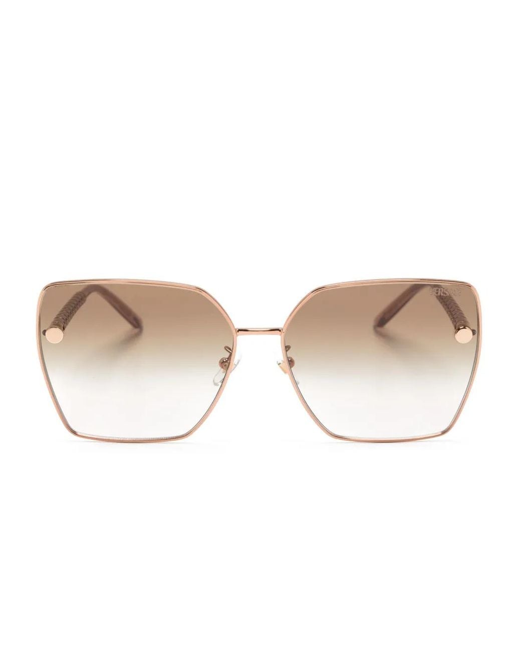 Versace Natural Oversize-Frame Sunglasses