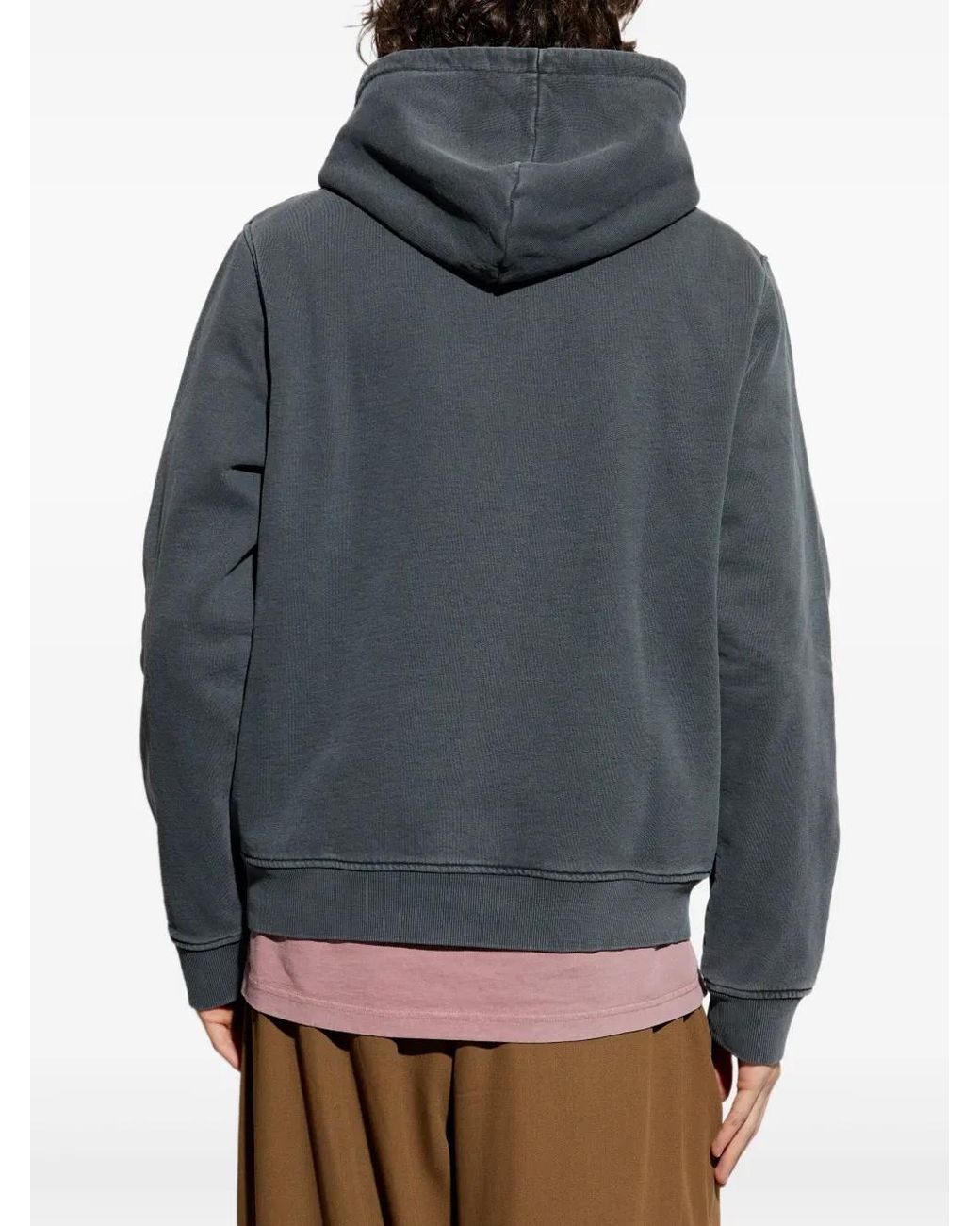 Samsøe & Samsøe Gray Hoodie Salmy À Logo Brodé Et Lien De Resserrage Saollie for men