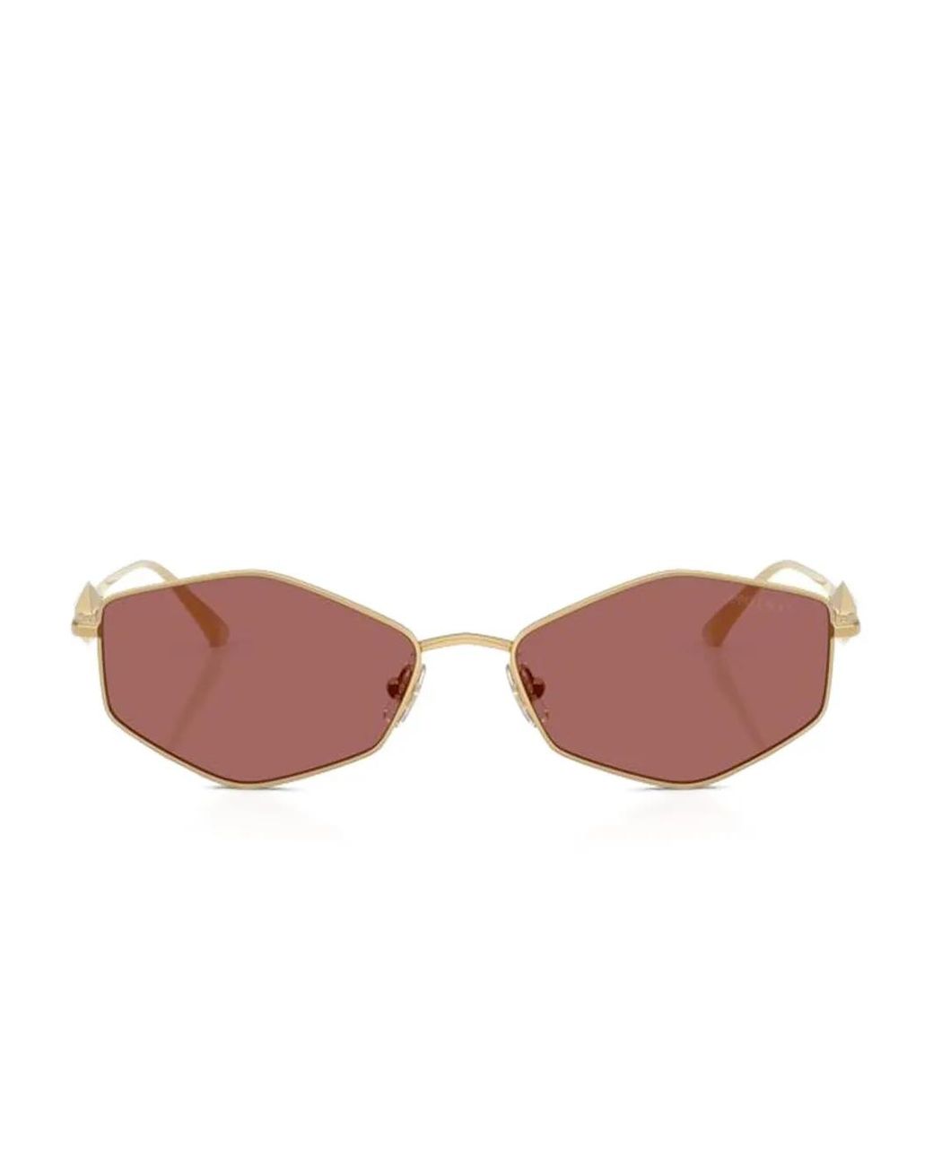Jimmy Choo Pink Geometric-Frame Sunglasses