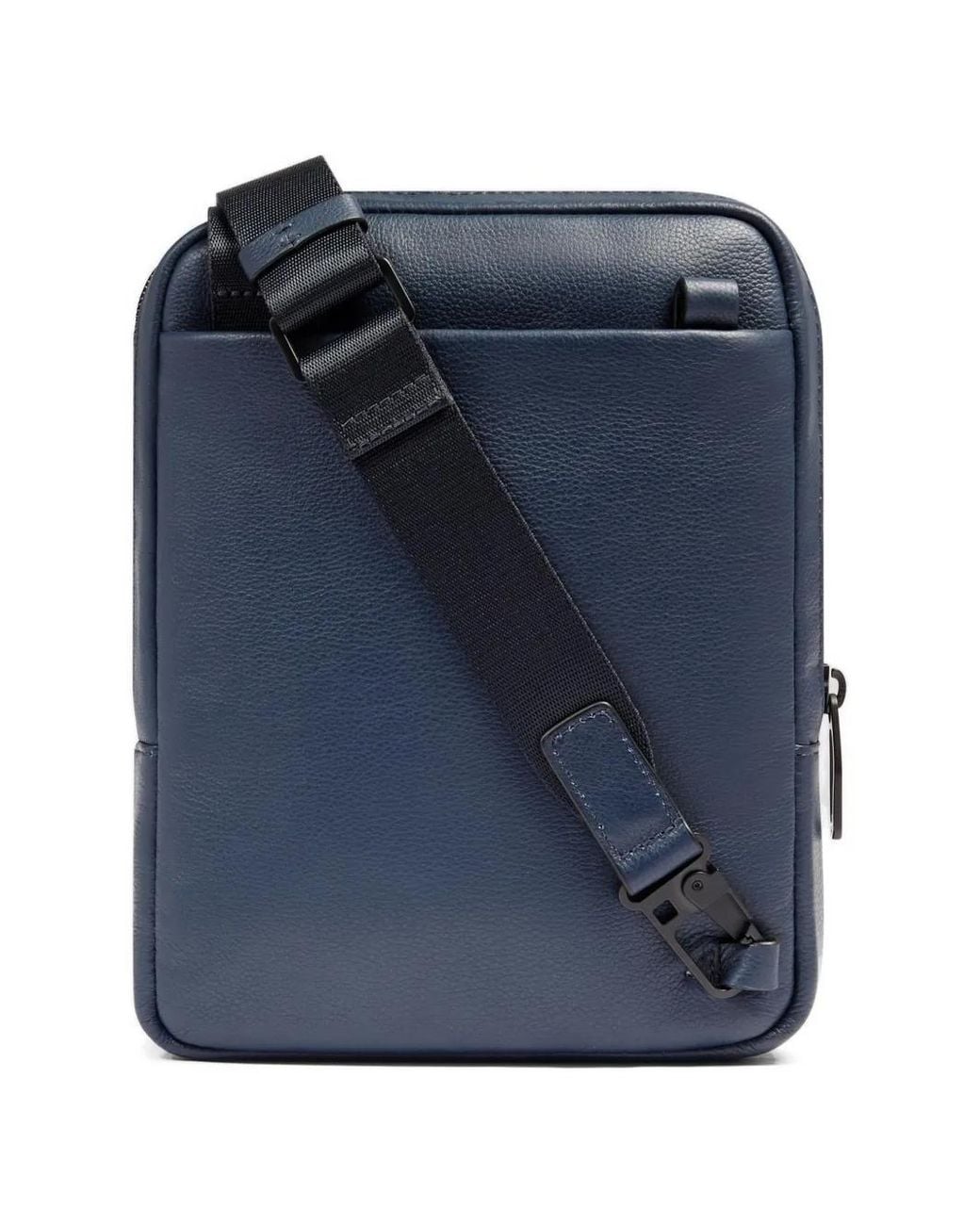 Piquadro Blue Logo-Plaque Crossbody Bag for men
