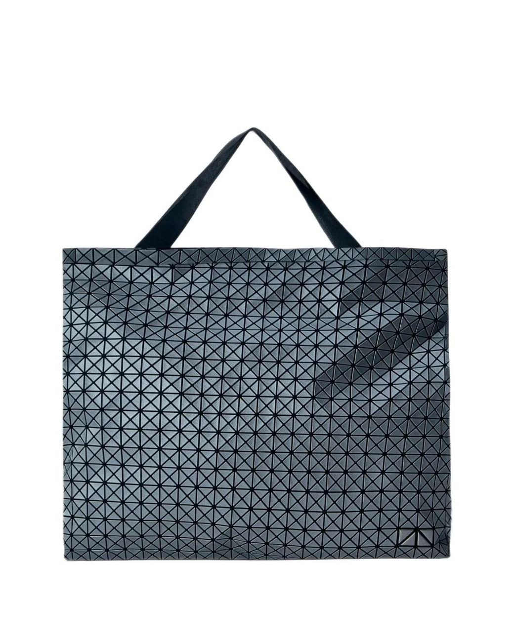 Issey Miyake Blue Geometric-Panel Tote Bag