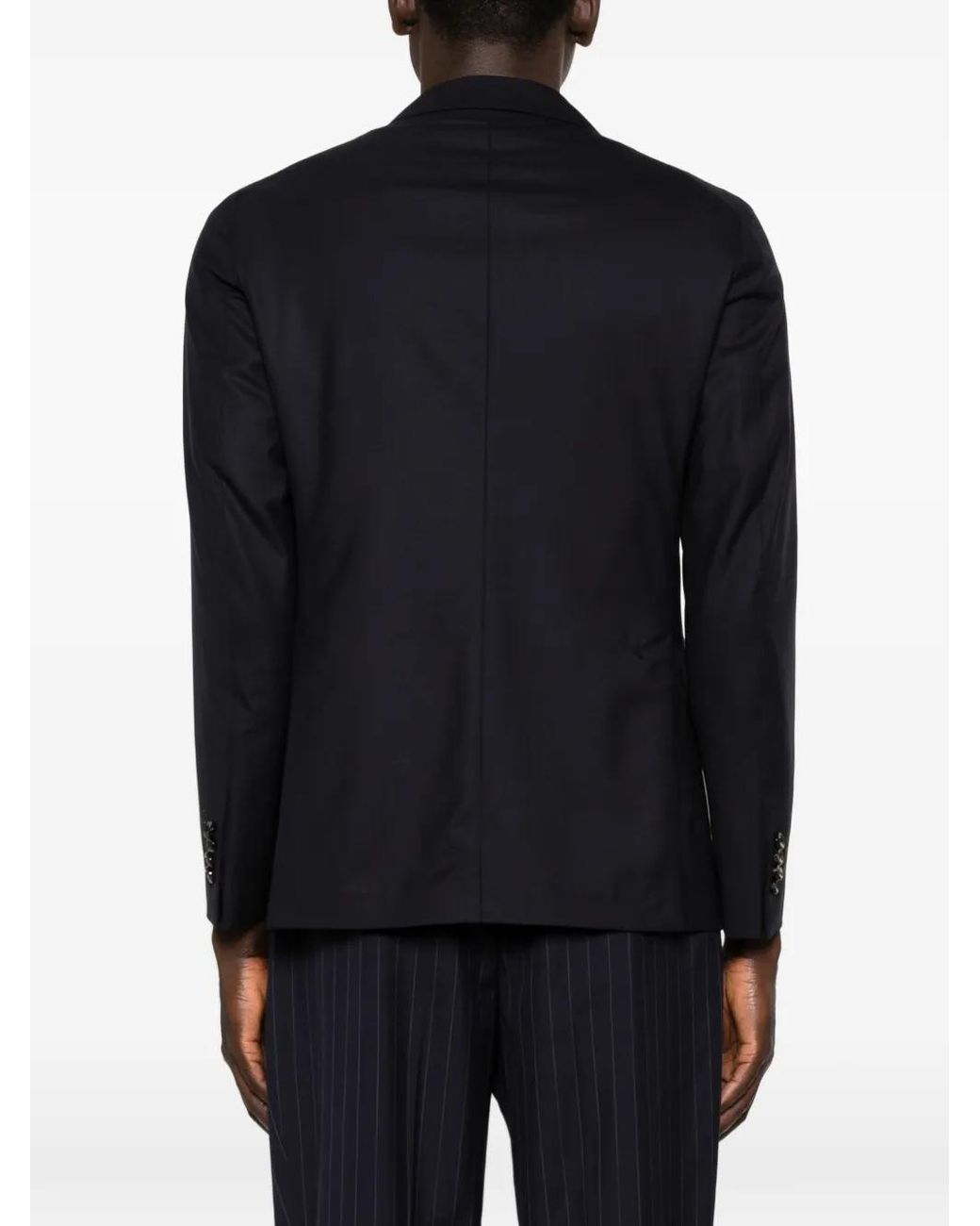 Blazer Con Solapas De Muesca Tagliatore de hombre de color Blue