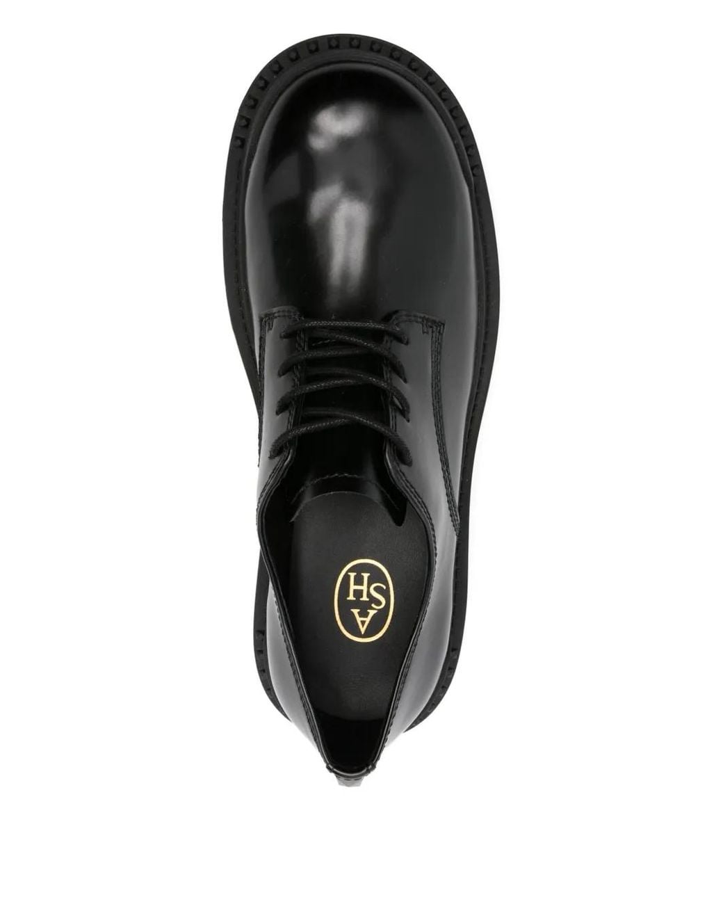 Ash Black Lace-Up Platform Derby Shoes