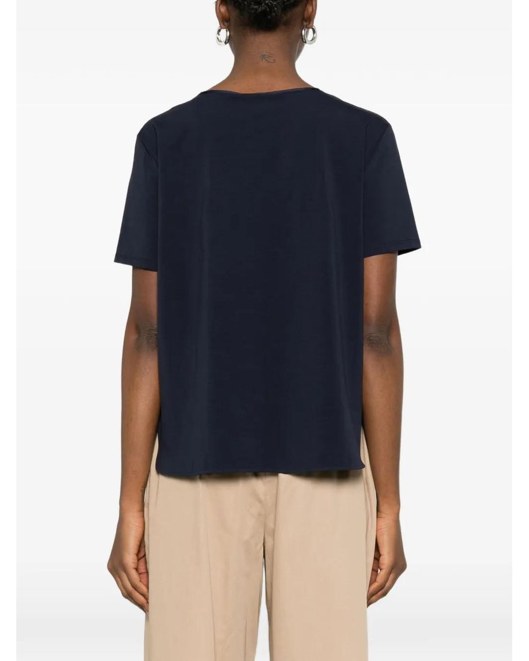 Max Mara Blue Mmlotre Short-Sleeve Top