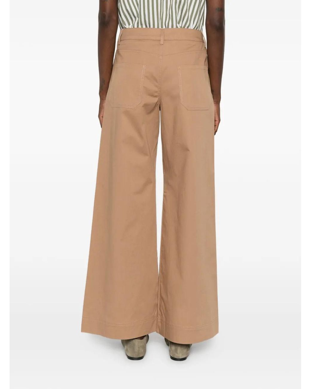 Marella Natural Belt-Loops Trousers