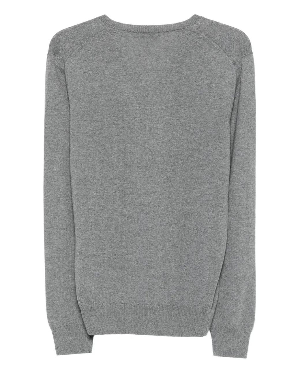 Fay Gray V-Neck Wool Sweater for men