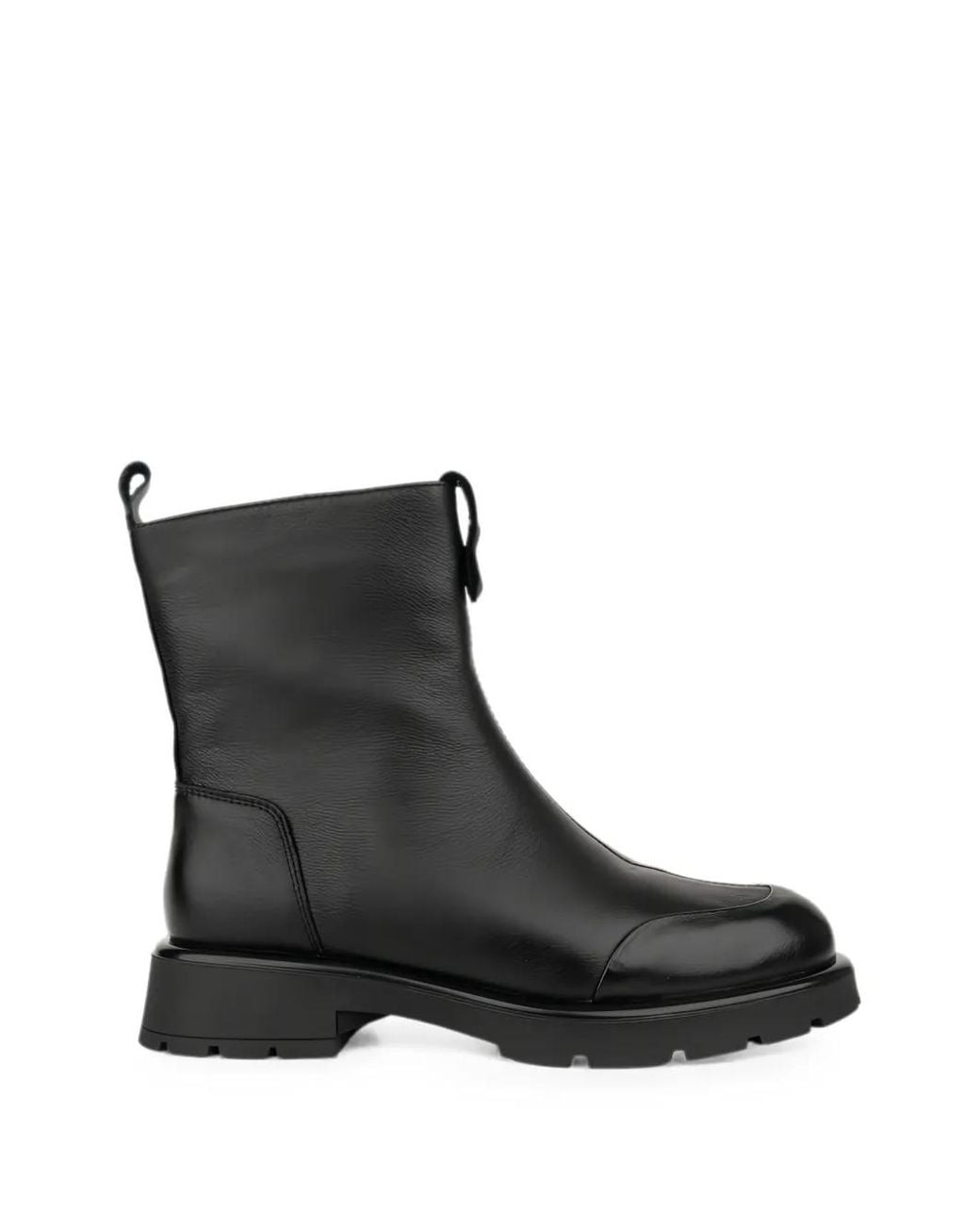 Linda Baumann Black Zip-Up Ankle Boots