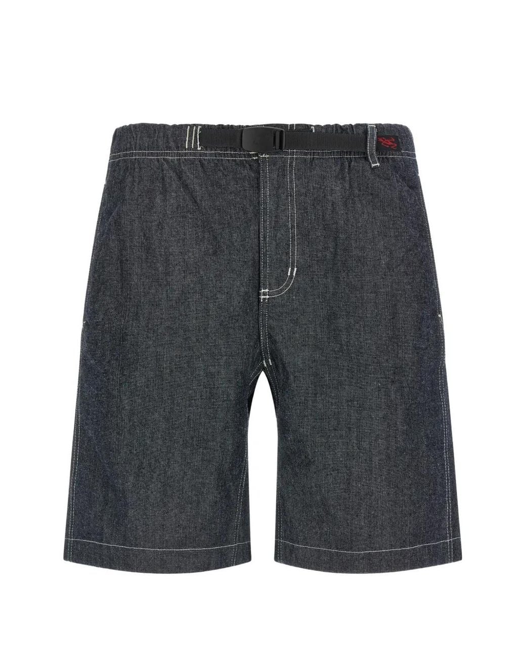 Gramicci Gray Contrast-Stitching Bermuda Shorts for men