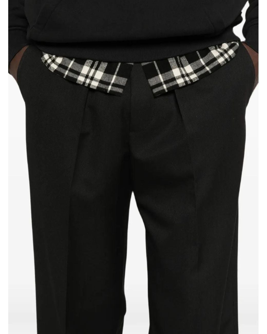 Drole de Monsieur Black Droit Lane Drawstring Trousers for men