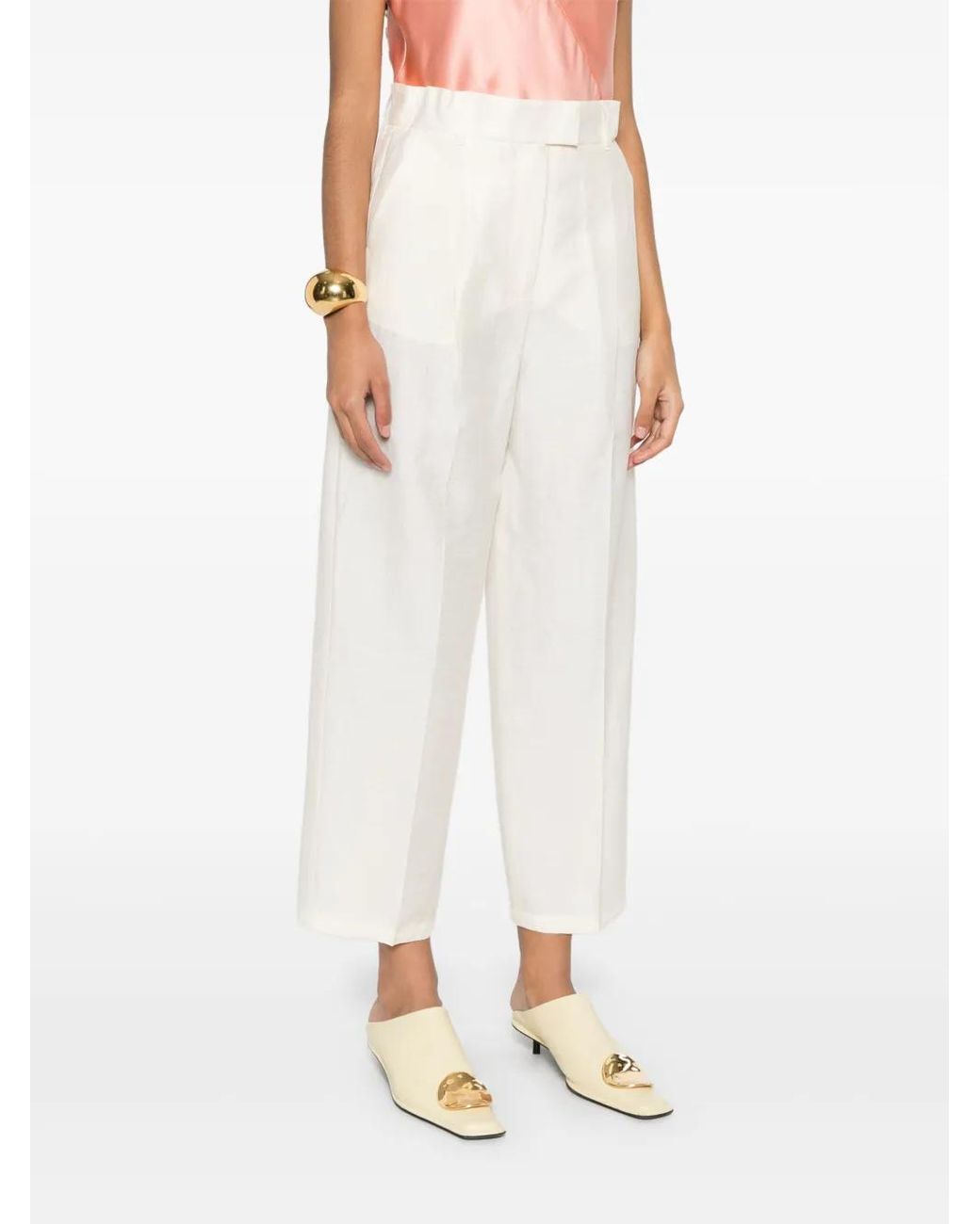 Max Mara White Efedra Trousers