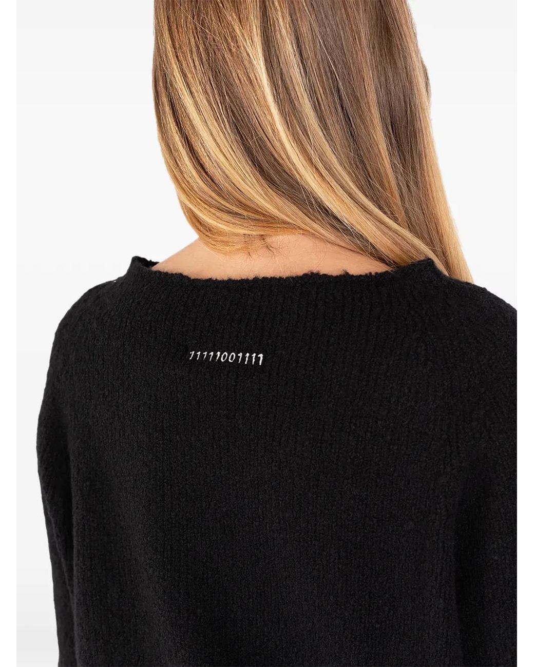 Societe Anonyme Black Janina Ribbed-Knit Sweater