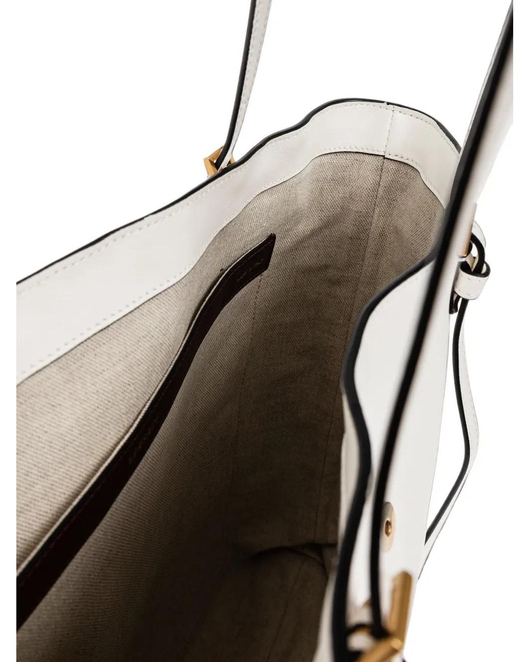 Versace White Leather Bag With Medusa Head