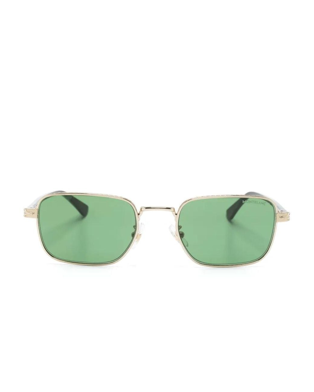 Montblanc Green Rectangle-Frame Sunglasses for men