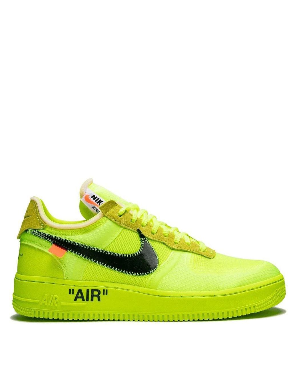 Nike X Off White The 10 Air Force 1 Low Off White Volt Shoes In Green Yellow Lyst Nike X Off White The 10 Air Force 1 Low Off White Volt Shoes In Green Yellow Lyst