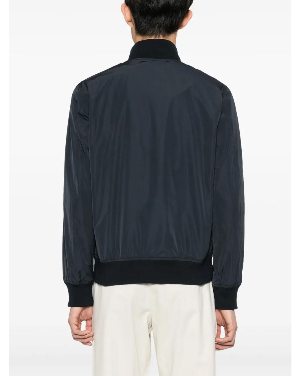Aspesi Blue Zip-Up Bomber Jacket for men