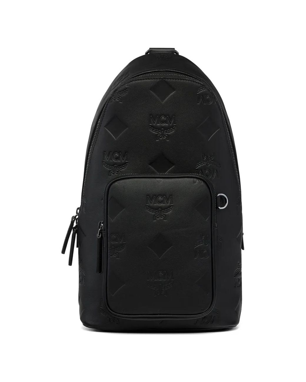 Borsa Messenger Aren Con Monogramma di MCM in Black da Uomo
