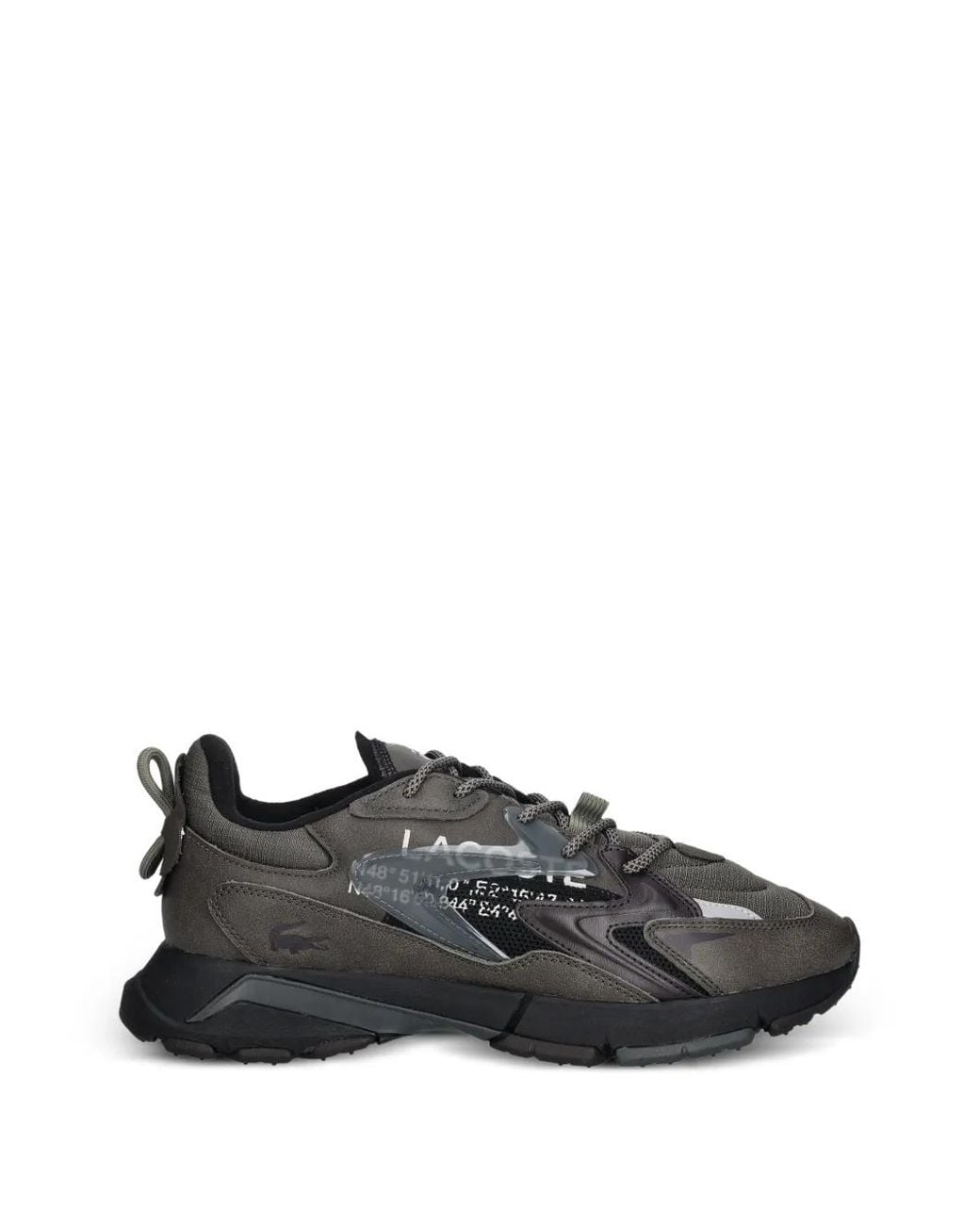 Lacoste Black L003 Neo Tech Logo Lace-Up Sneakers for men