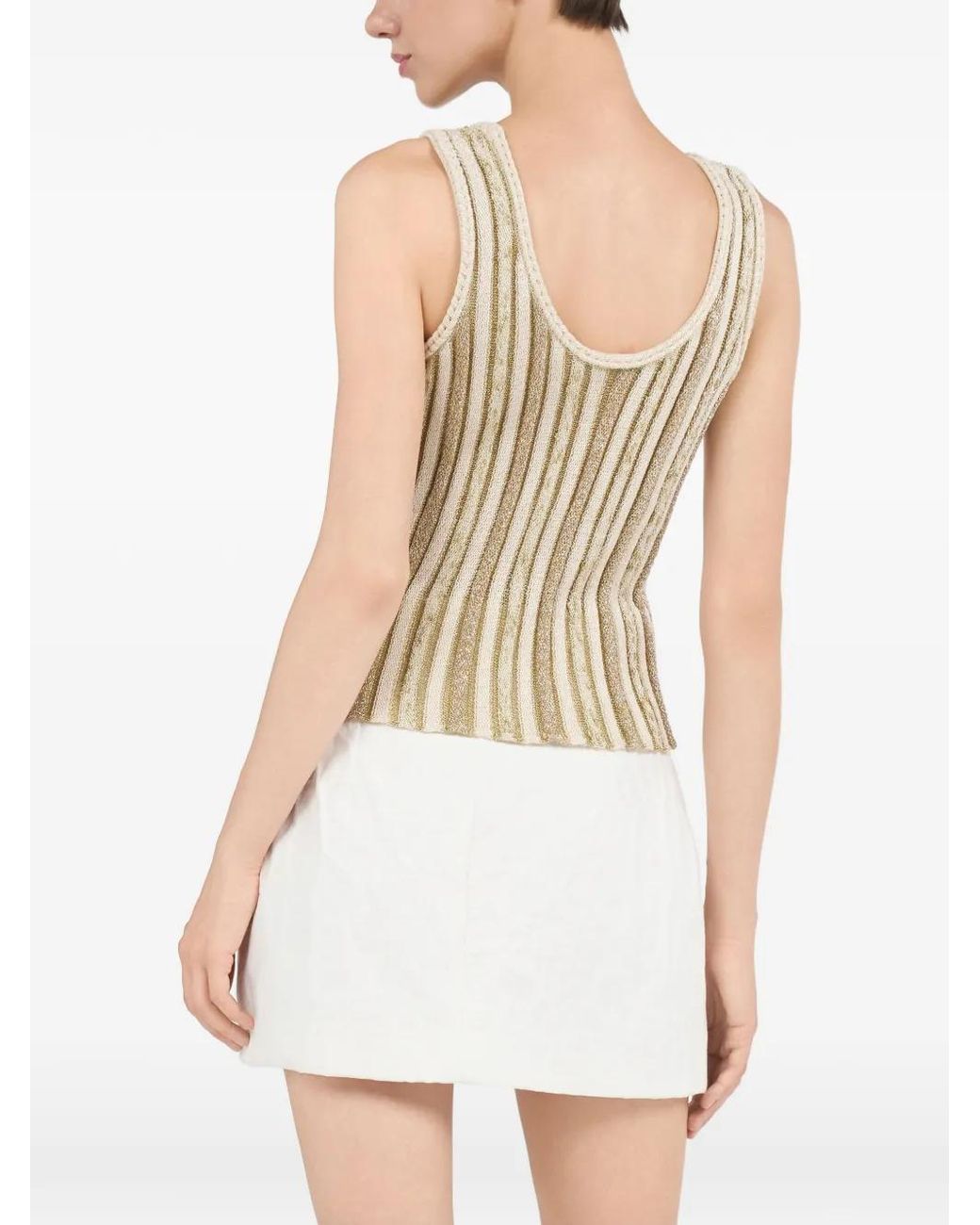 Roberto Cavalli Gestreepte Tanktop in het Natural