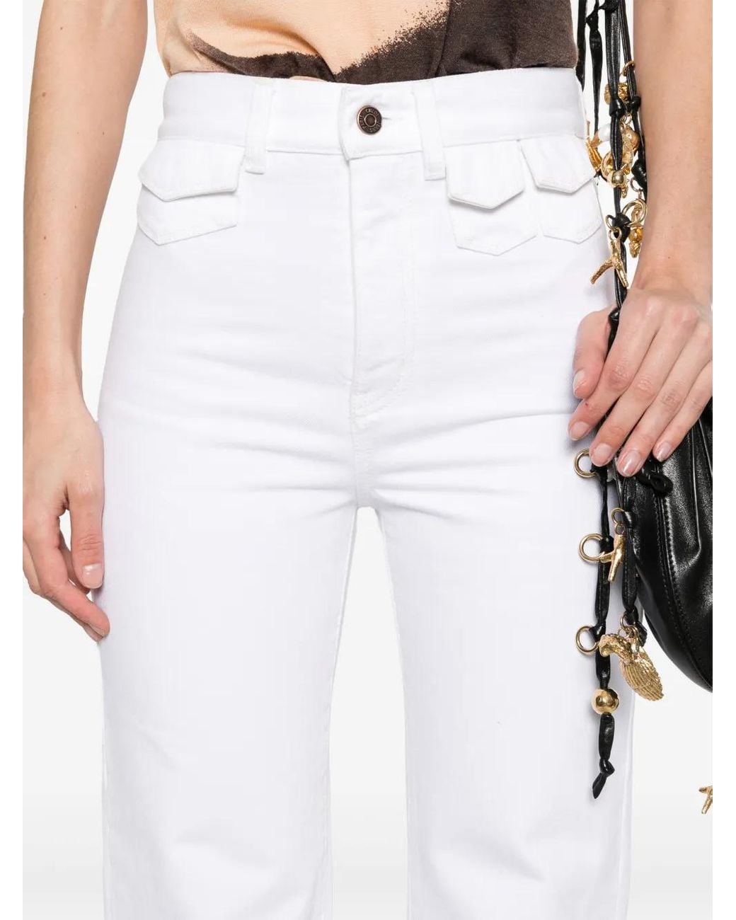 Chloé White Chloã High-Rise Flare Jeans