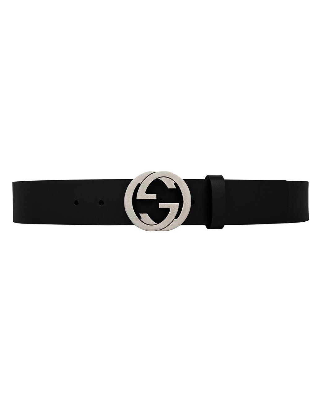 Gucci Leather Logo Belt in Black for Men - Save 52% - Lyst