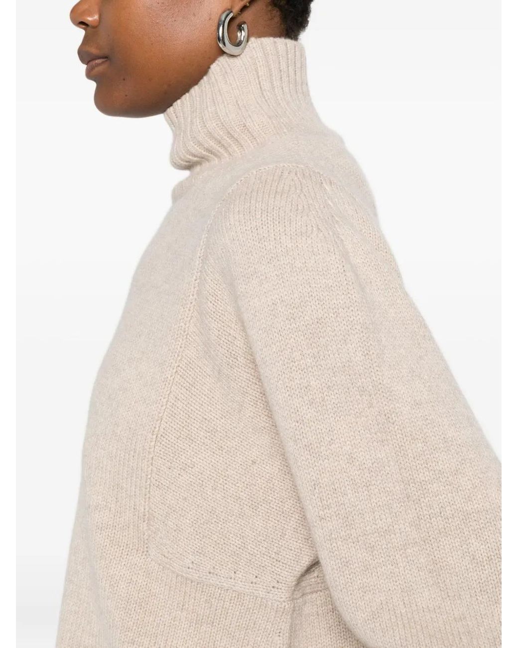 Max Mara Natural Cashmere Turtleneck Sweater