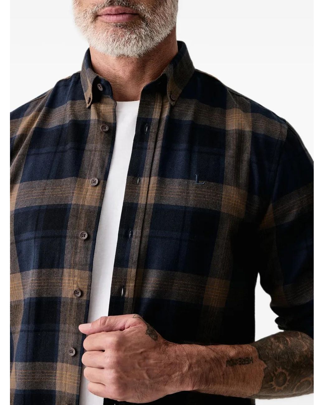 Lindbergh Black Check Button-Down Shirt for men