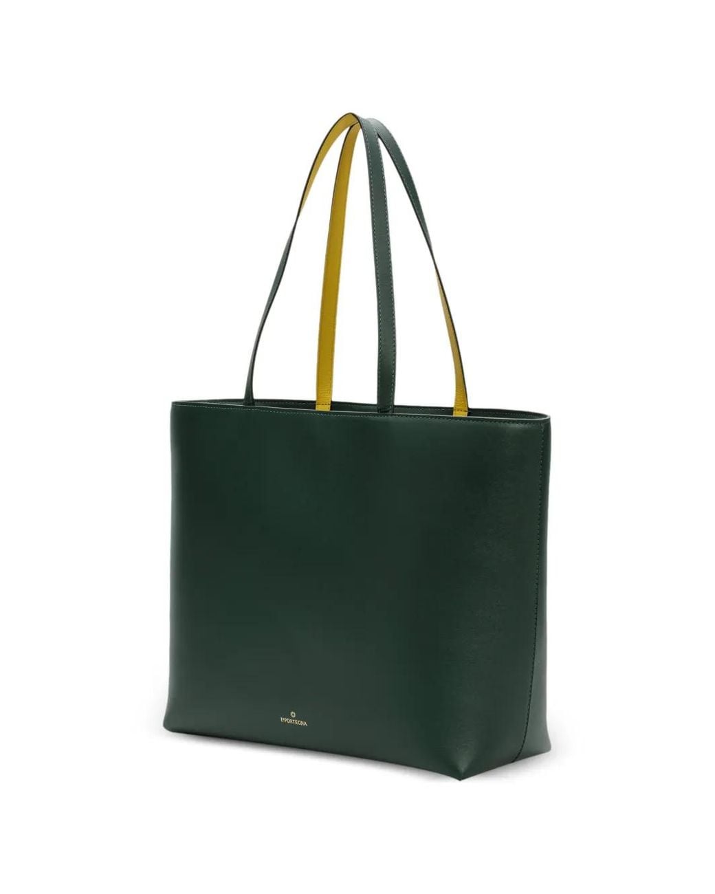La Portegna Green Olivia Leather Tote Bag