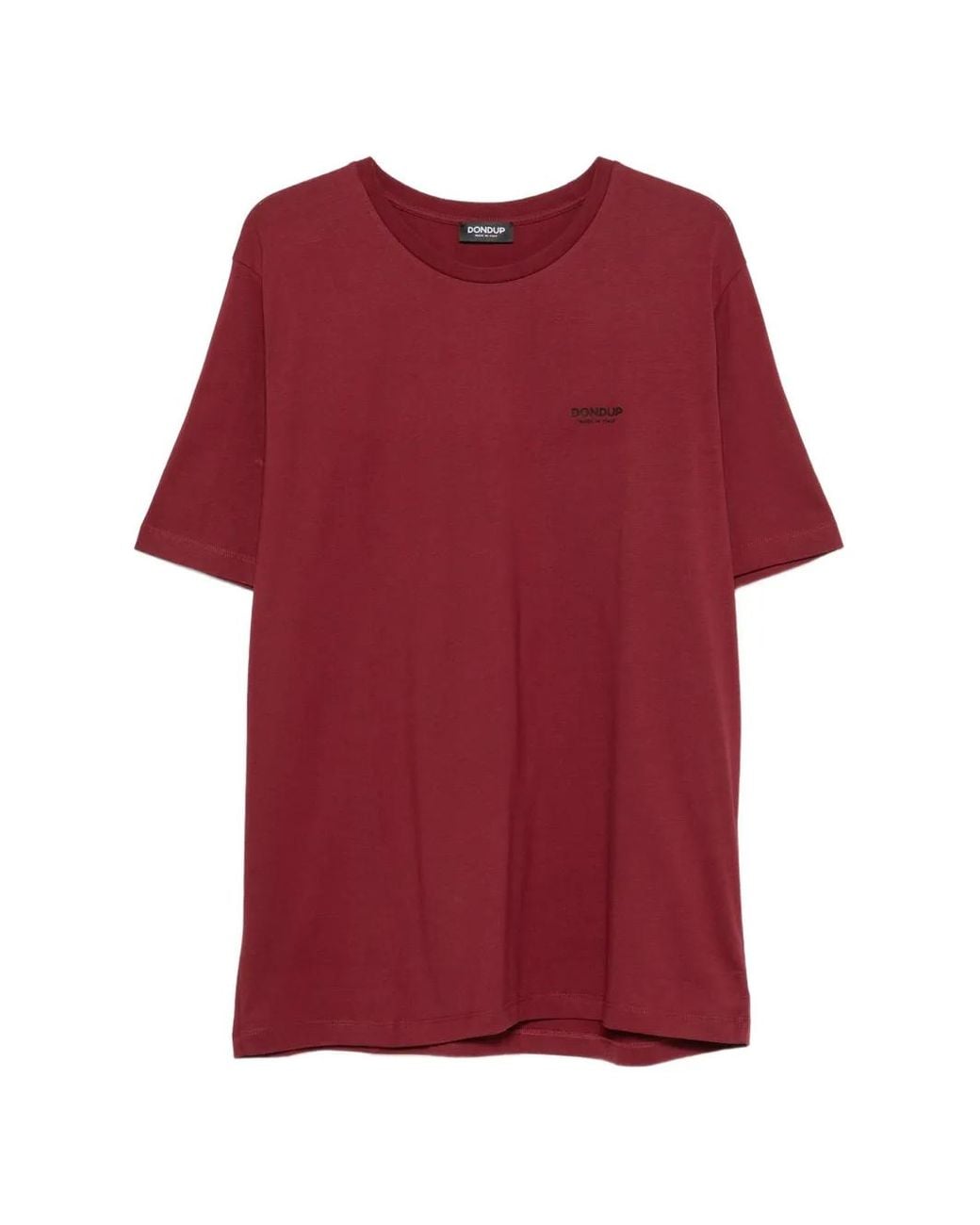 Dondup Red Logo-Detail Cotton T-Shirt for men