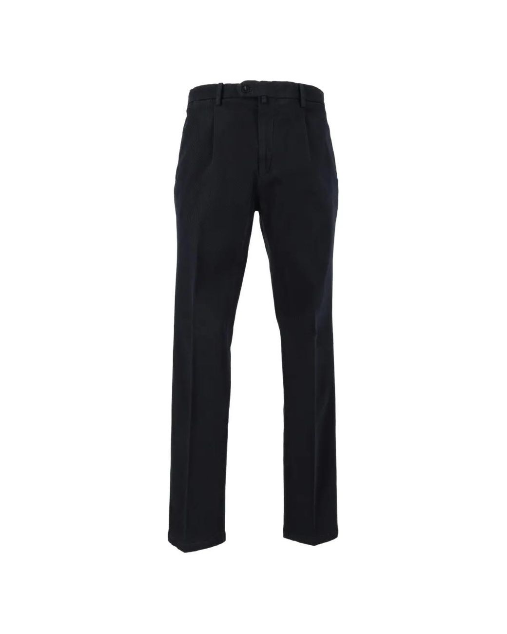 Briglia 1949 Black Pleated Straight-Leg Trousers for men