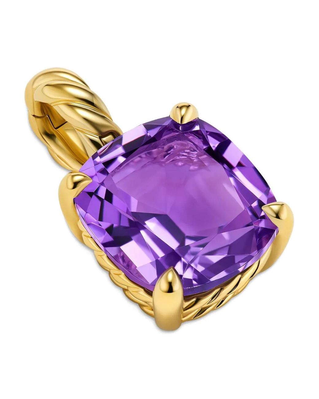 David Yurman Metallic 18Kt Marbella Amethyst Pendant (12Mm)