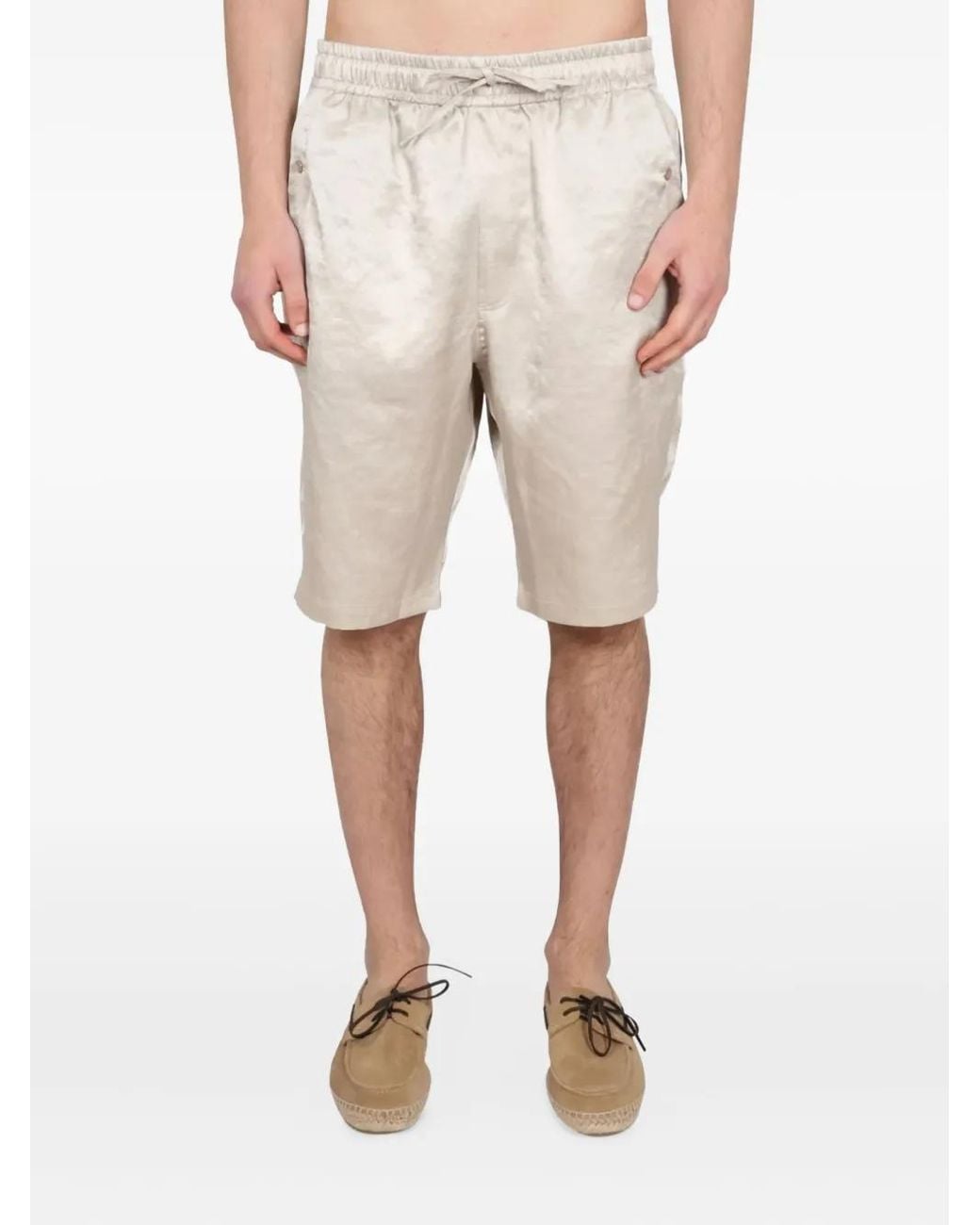 Needles Natural Drawstring Bermuda Shorts for men