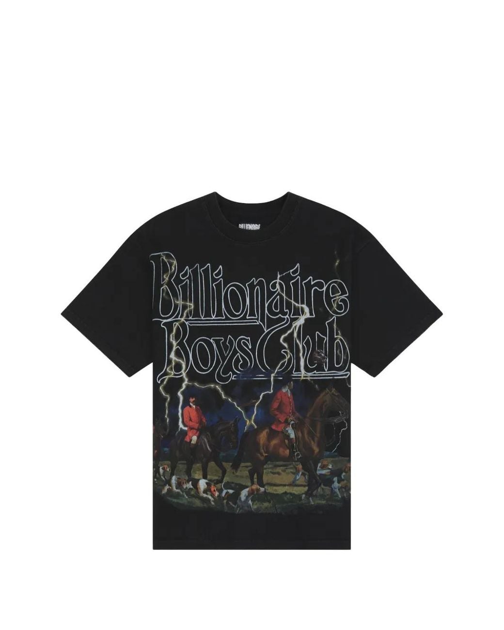 BBCICECREAM Black Lightning Graphic-Print T-Shirt for men