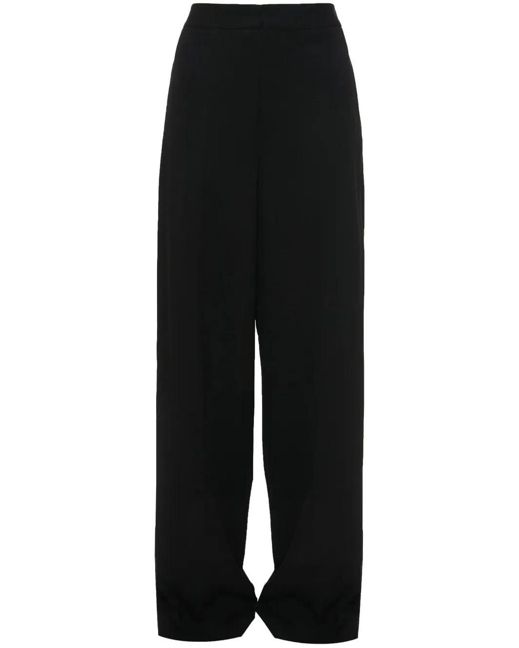 J.W. Anderson Black Mid-Rise Straight-Leg Trousers for men