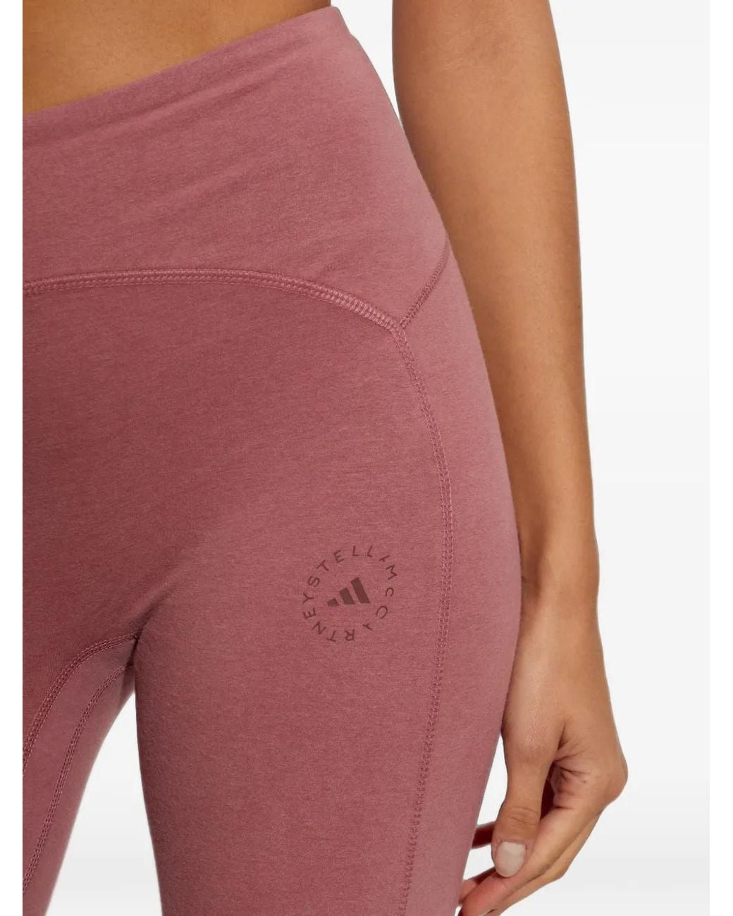 Adidas By Stella McCartney Red X Stella Mccartney Logo-Print Leggings