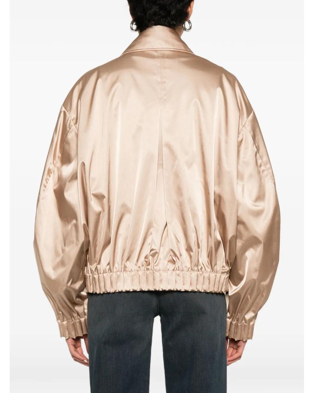 RAXXY Natural Satin Bomber Jacket