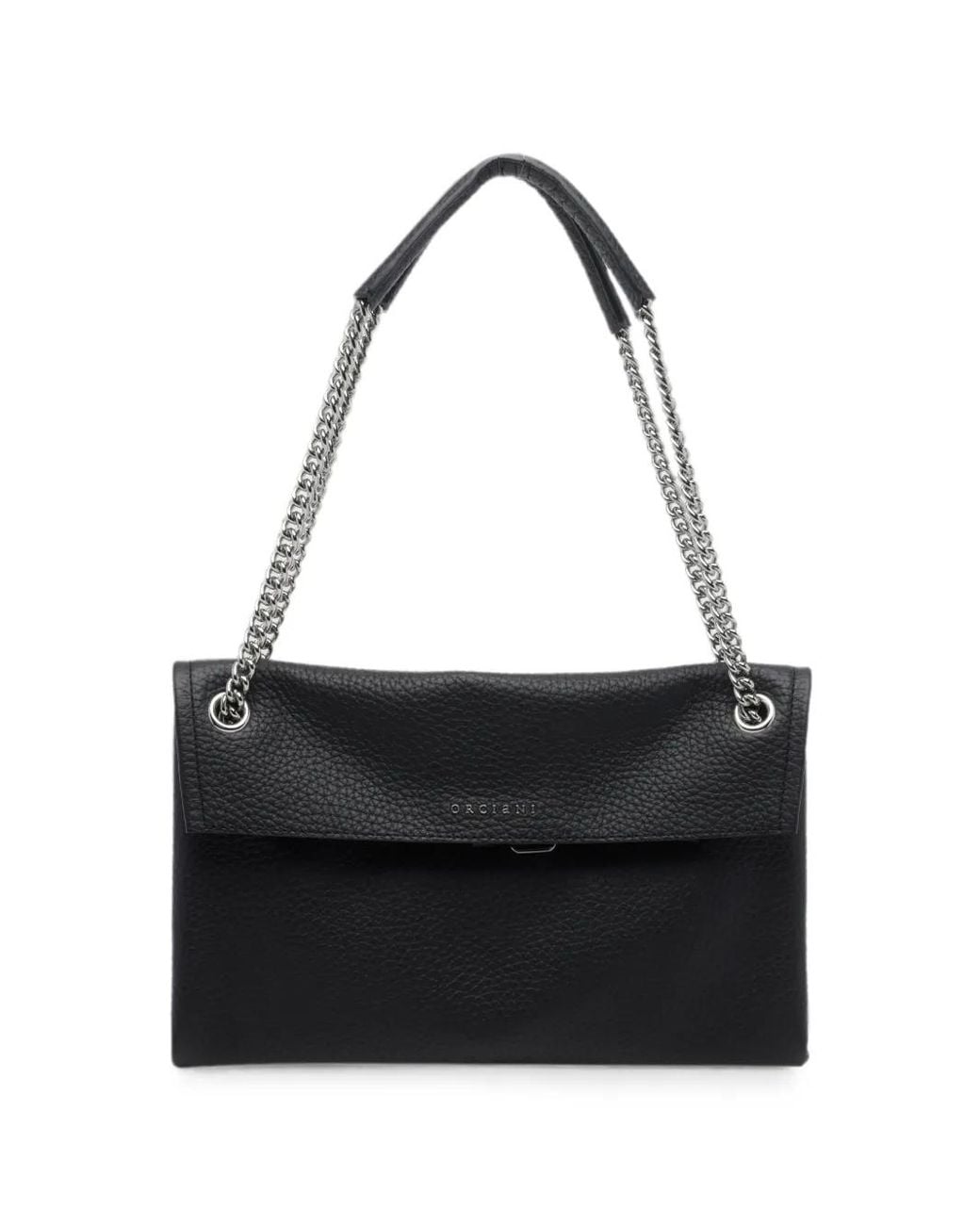 Orciani Black Small Venus Leather Shoulder Bag