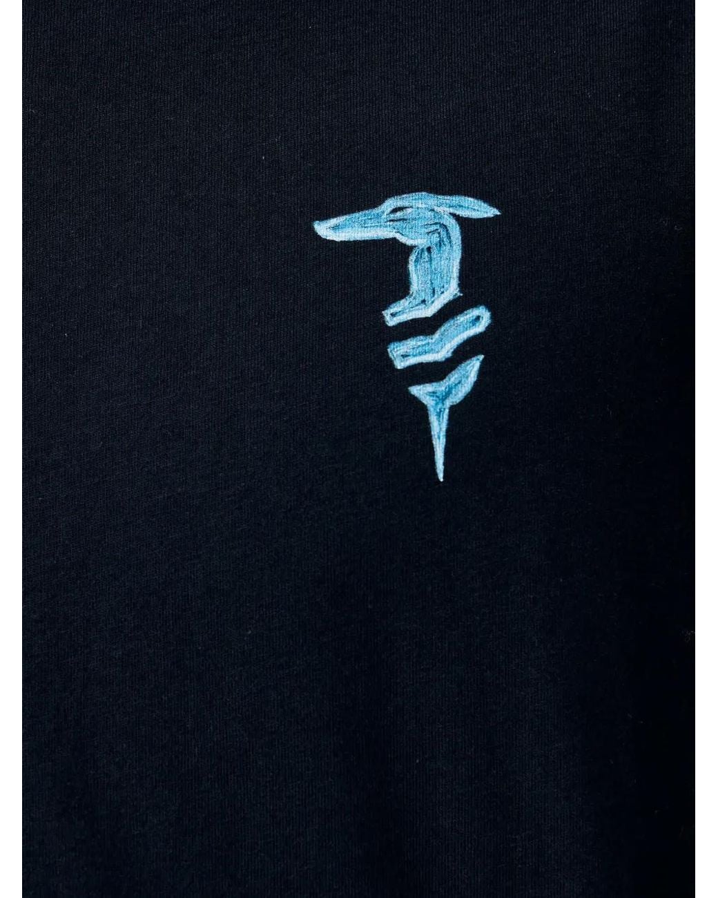 Trussardi Black T-Shirt À Logo Brodé for men