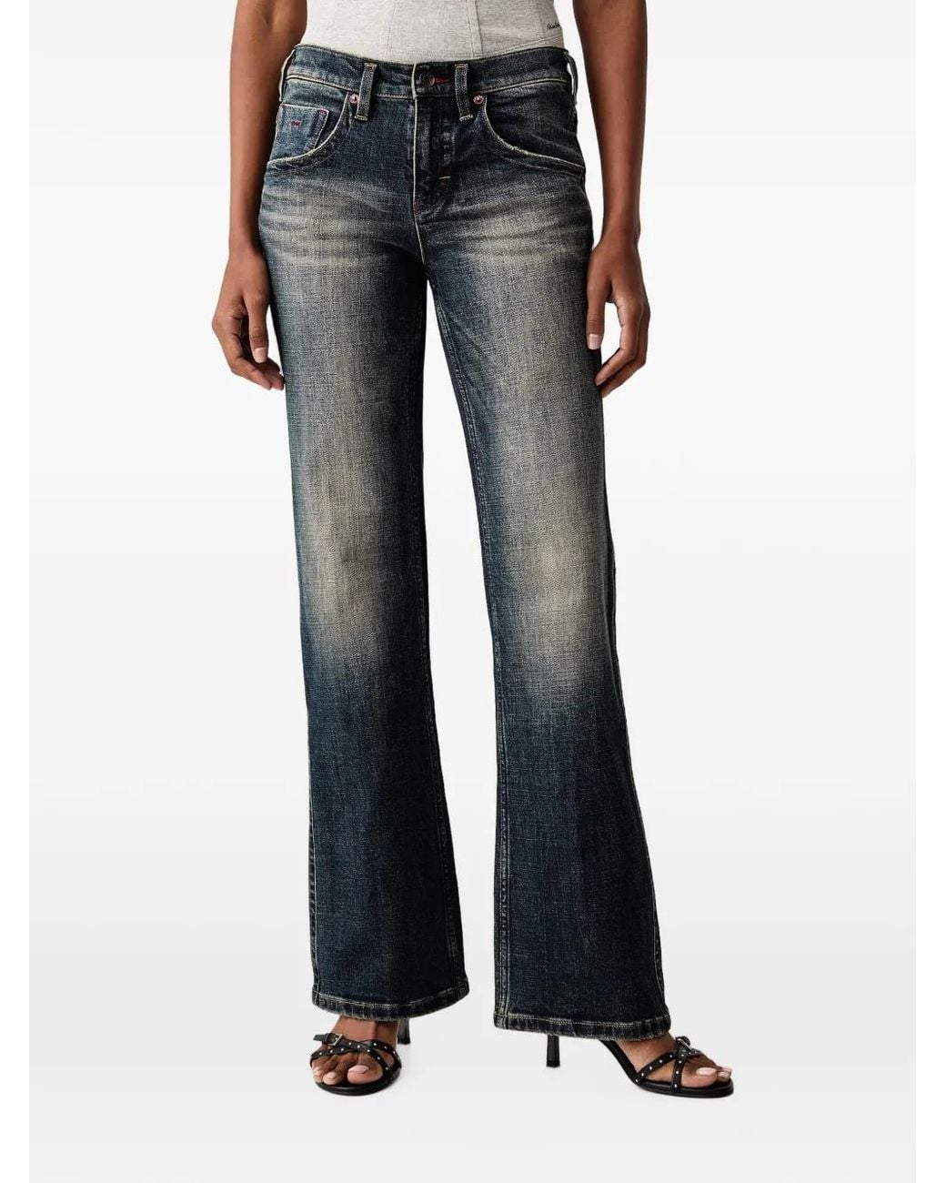 Miss Sixty Blue Tommy Faded Flared Jeans