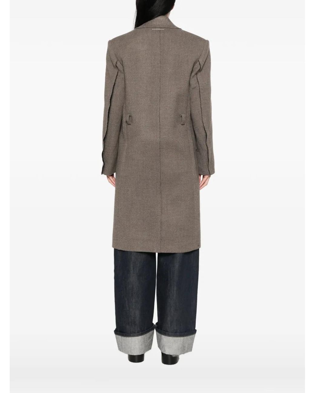 Seafarer Brown Double-Breasted Belted Coat