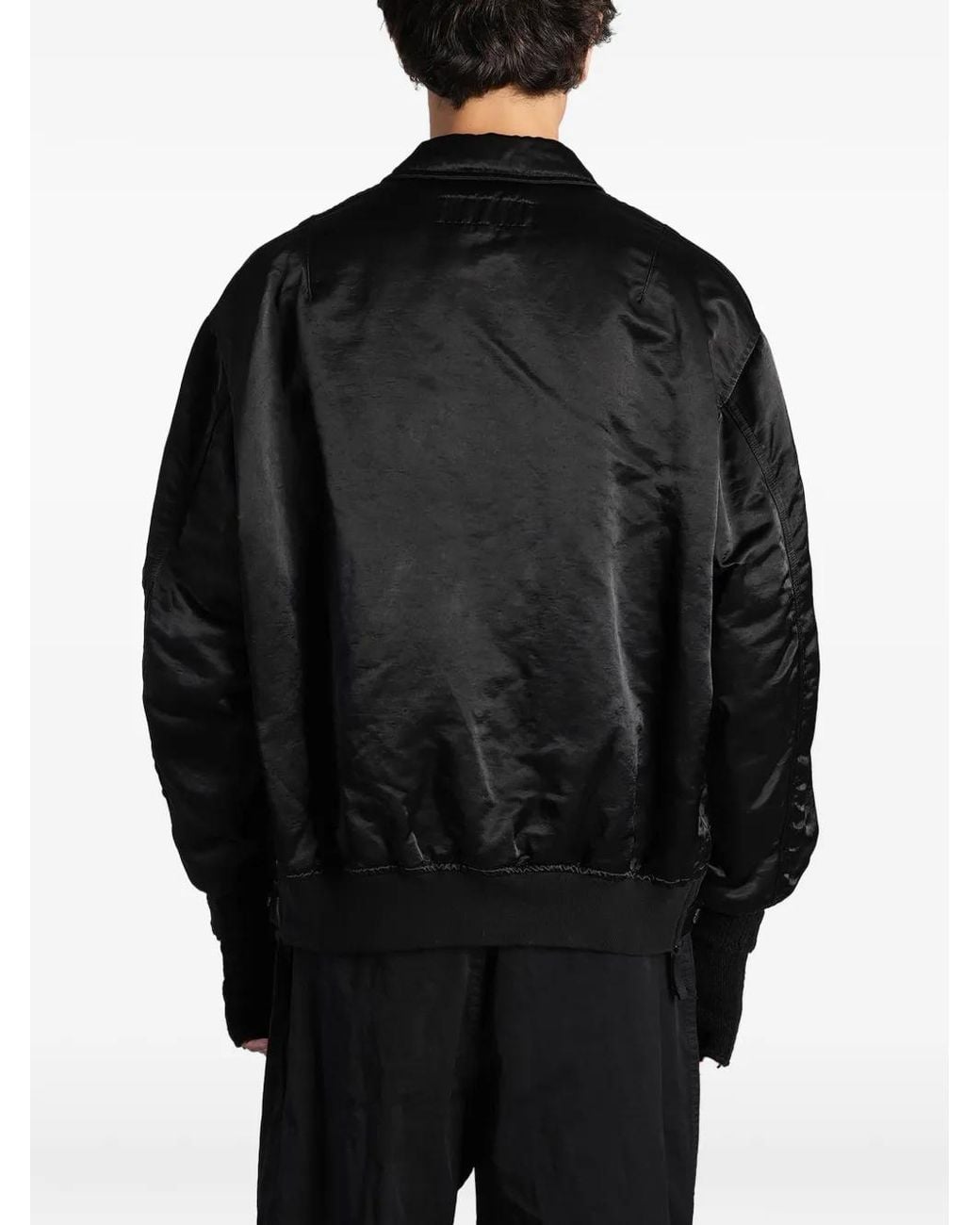 Comme des Garçons Black Panelled Zip-Up Jacket for men