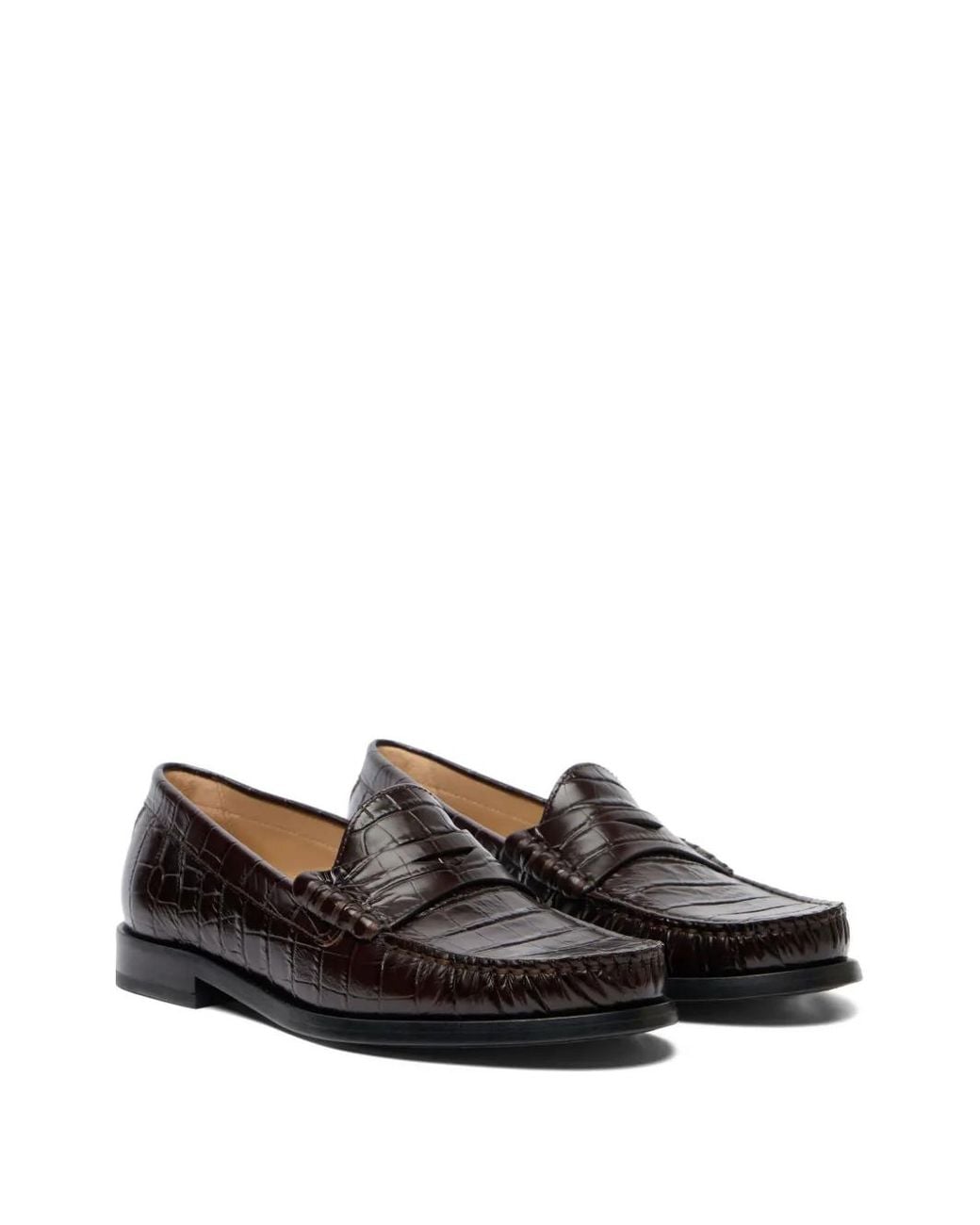 Stuart Weitzman Brown Lottie Loafers