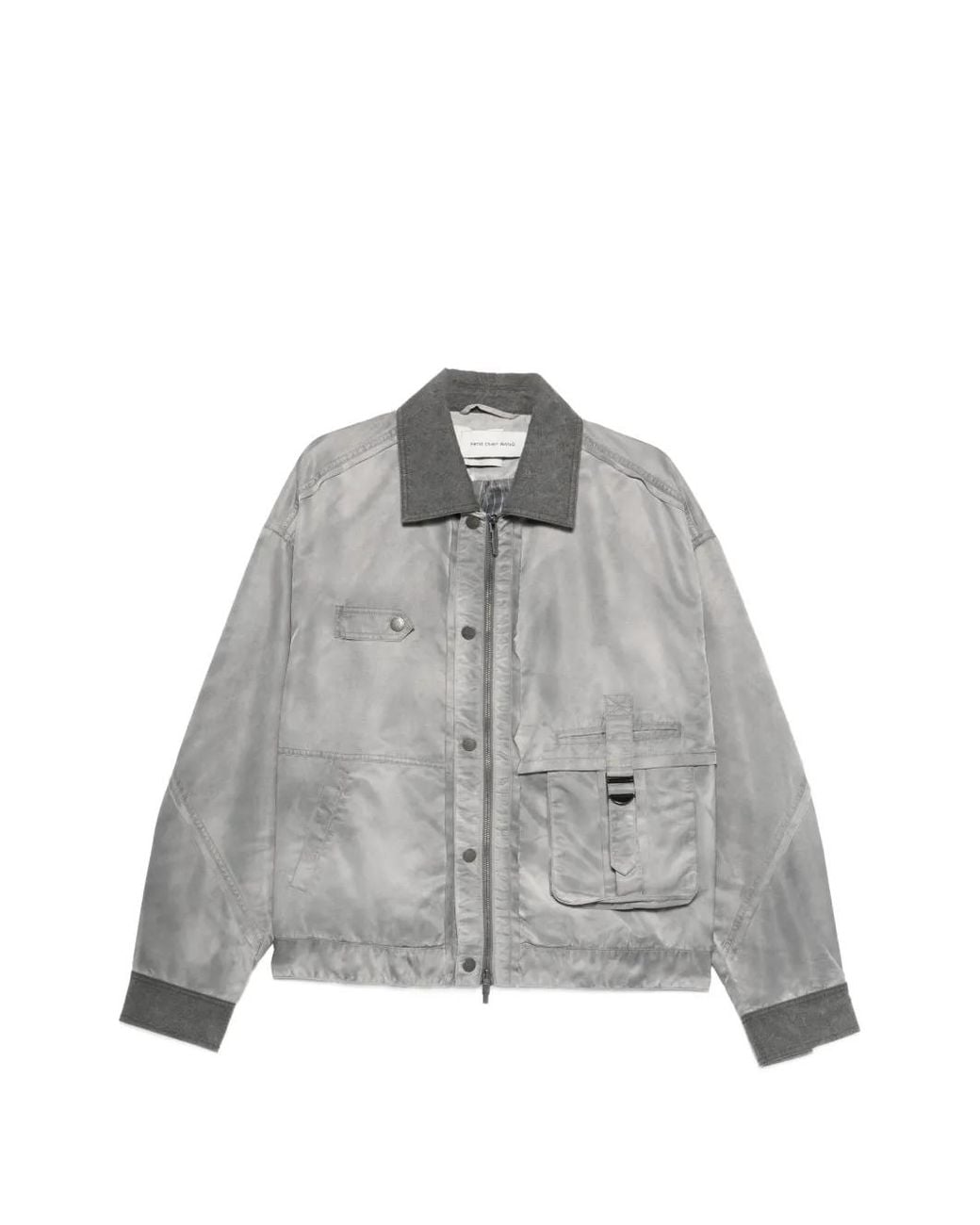 Feng Chen Wang Gray Button-Detail Bomber Jacket for men