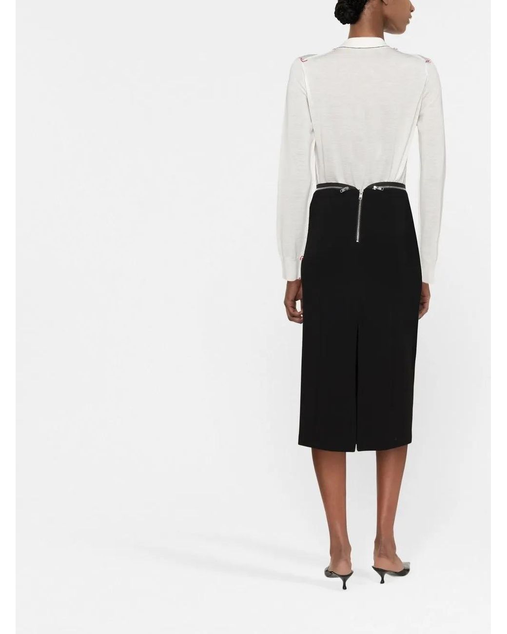 Maison Margiela White Work-In-Progress Wool Sweater