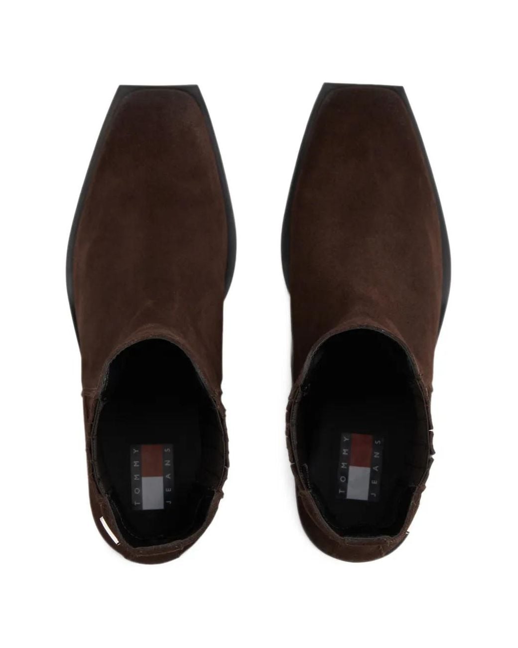 Tommy Hilfiger Brown Square-Toe Ankle Boots