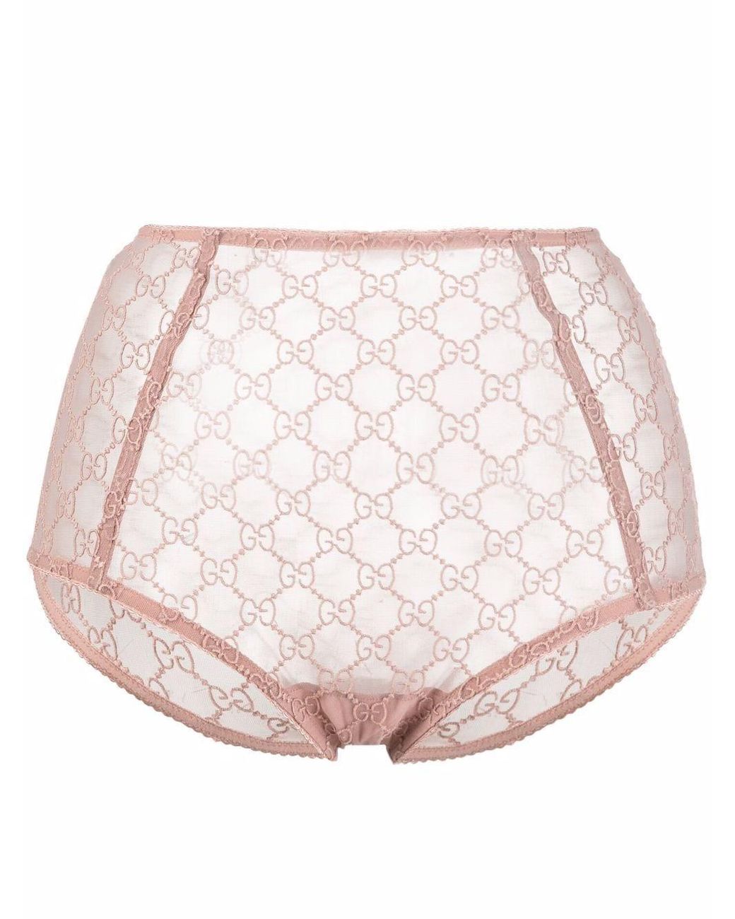 Gucci Katoen Slip Met GG-patroon in het Roze - Lyst