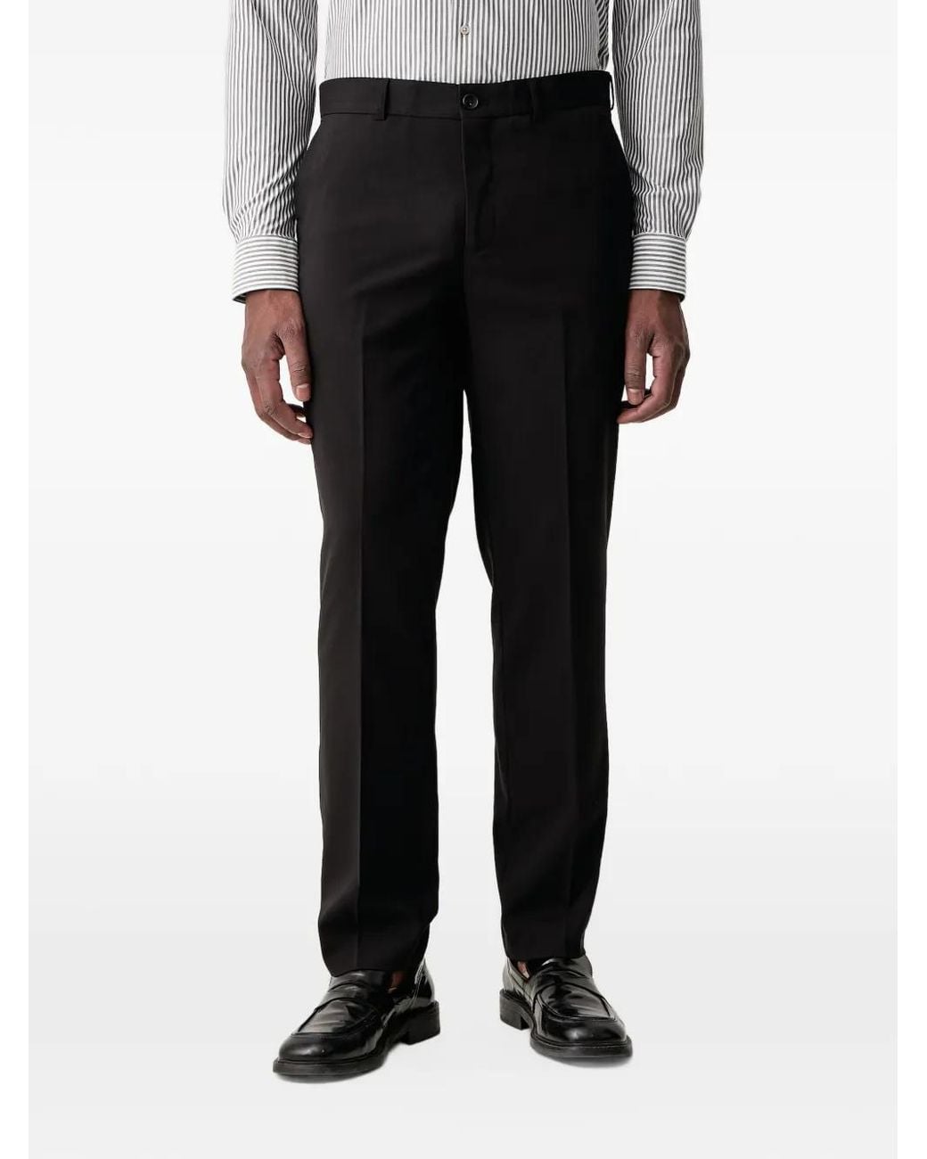 Lindbergh Black Pantalon De Costume À Plis Marqués for men
