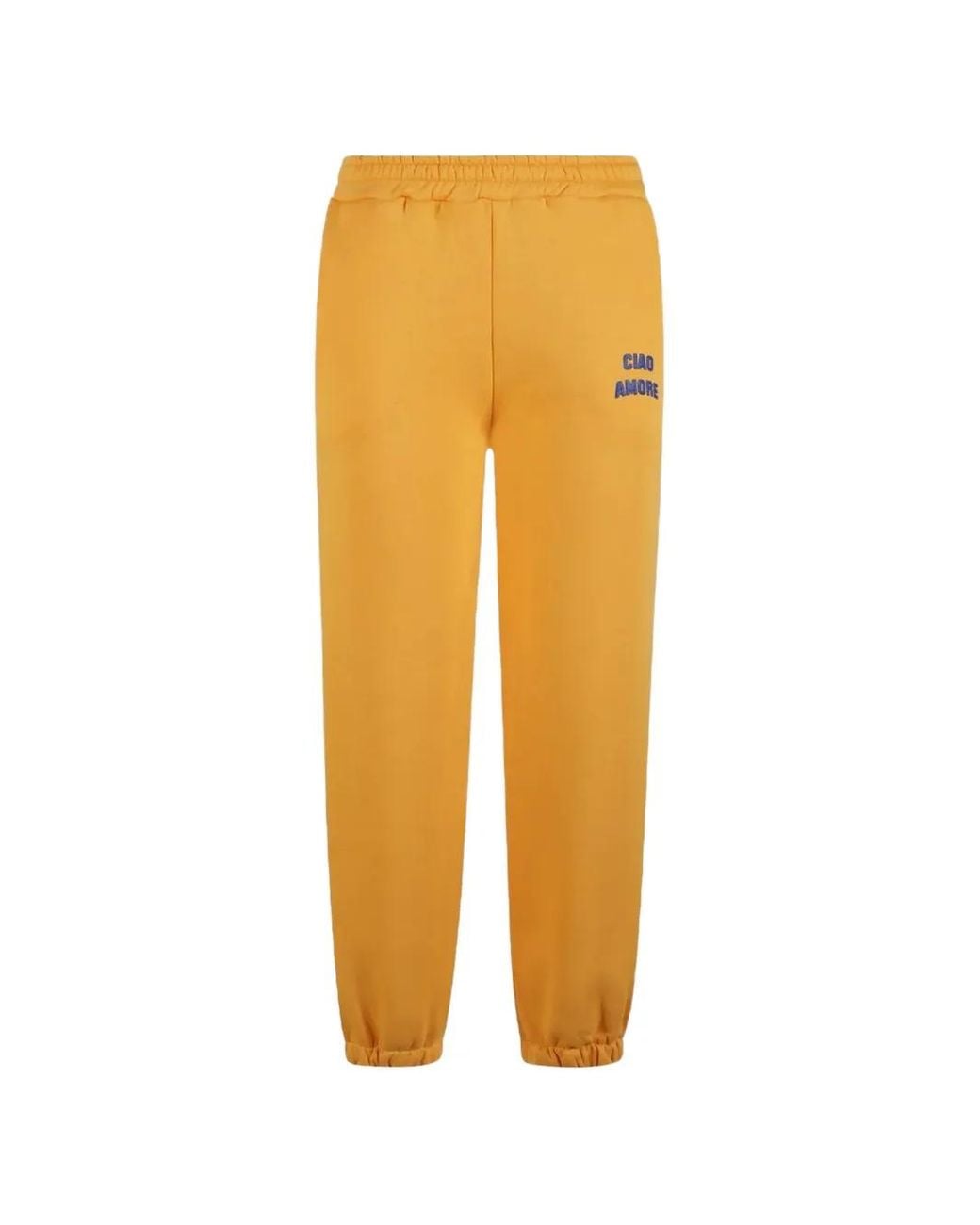 Giada Benincasa Yellow Ciao Amore Logo-Print Track Pants