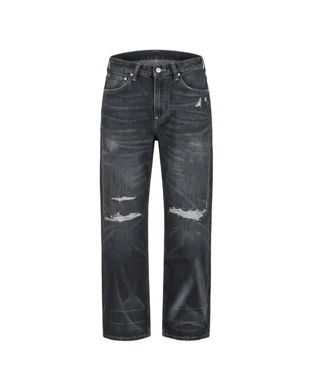 Evisu Gray Jean À Effet Usé for men